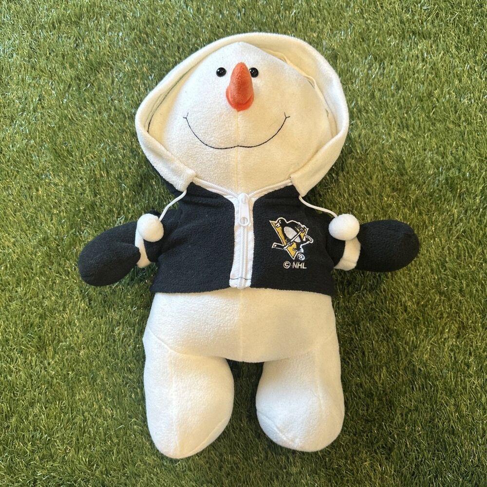 Pittsburgh Penguins Stuffed Snowman Decoratation Official NHL NWT Bean Bag Feet